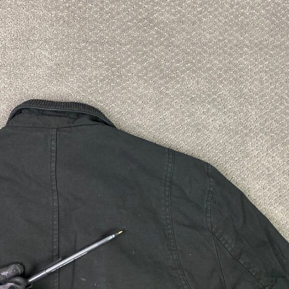 Levi's Jacket Mens Large Black Military Field Canvas Cotton 2 Pocket Quilt Lined - Picture 9 of 16